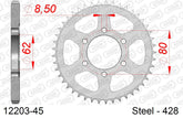 Corona AFAM 12203-45 in acciaio passo 428 YAMAHA TW 200 1989  -1994